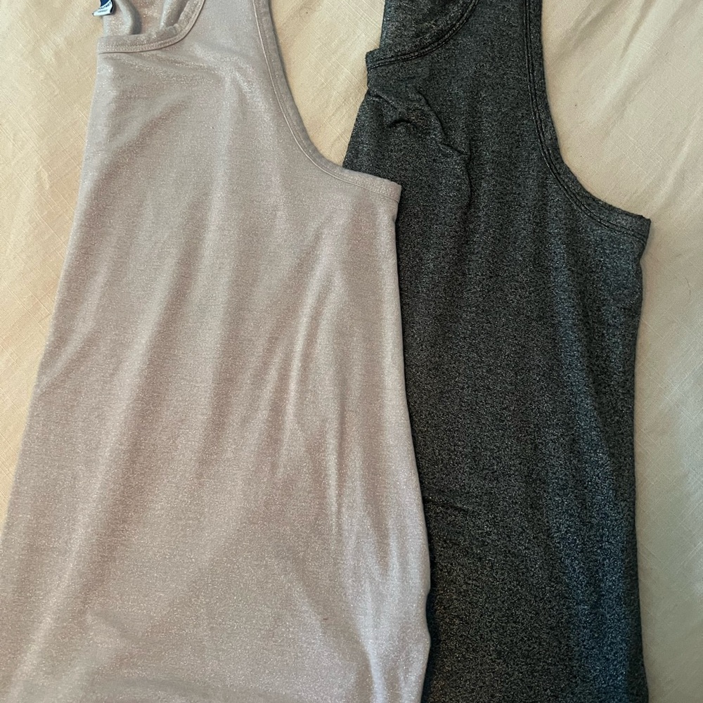 Old Navy Luxe Tanks- Black and Cream